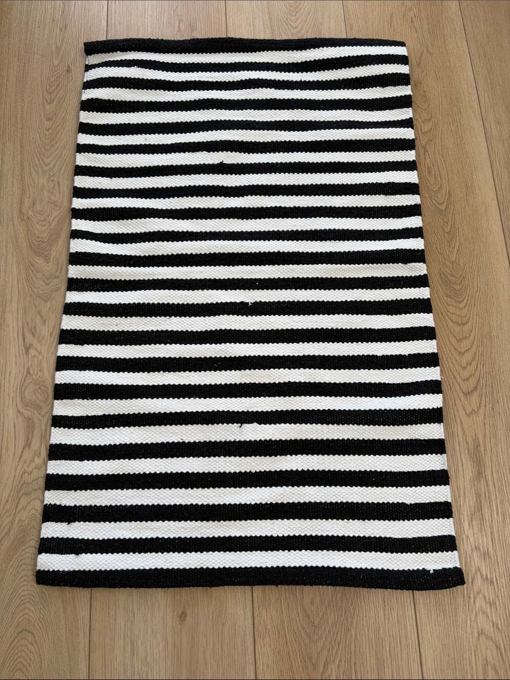 Classic Black & White Striped Knit Skirt